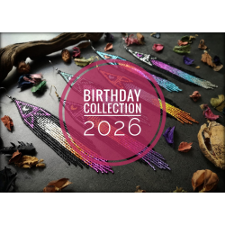 Birthday Collection 2026 - Handmade beaded fringe earrings