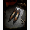FALL EDITION - Art Deco Style Crescent Fringe Earrings - Handmade beaded fringe earrings
