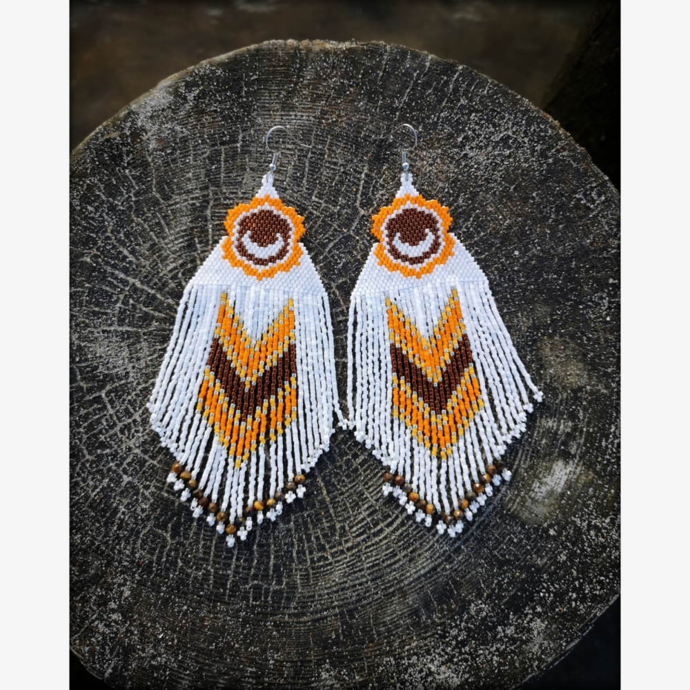 Swadhisthana Sacral Chakra Earrings with Tiger Eye Stones