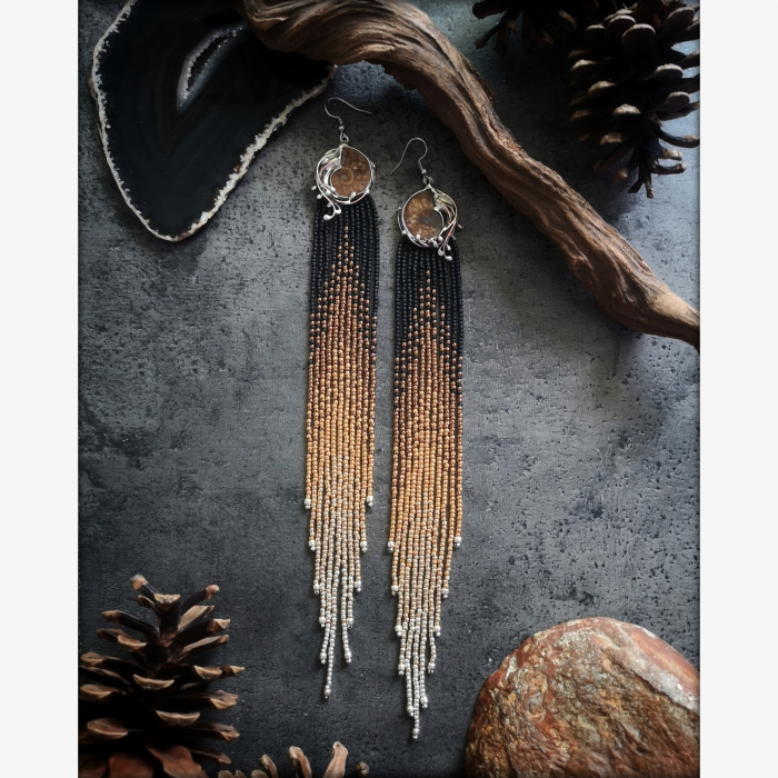 Large deals fringe earrings